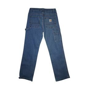 Carhartt Kids’ Carpenter Jeans Blue Denim Size 12 Medium – Workwear Utility